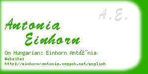 antonia einhorn business card